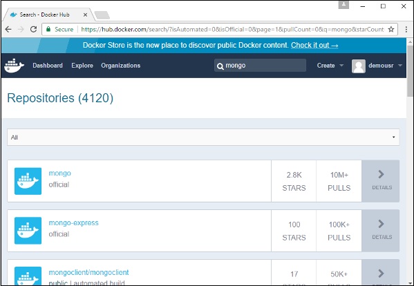 Docker 设置MongoDB