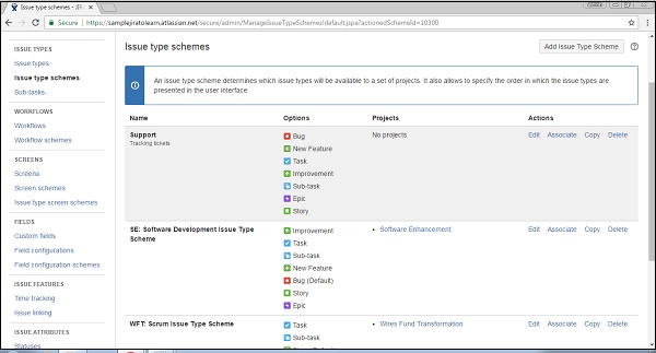 JIRA 问题类型