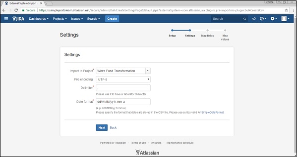 JIRA 使用CSV创建问题