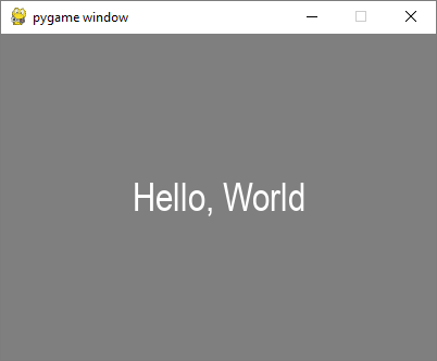 Pygame 在窗口中显示文本