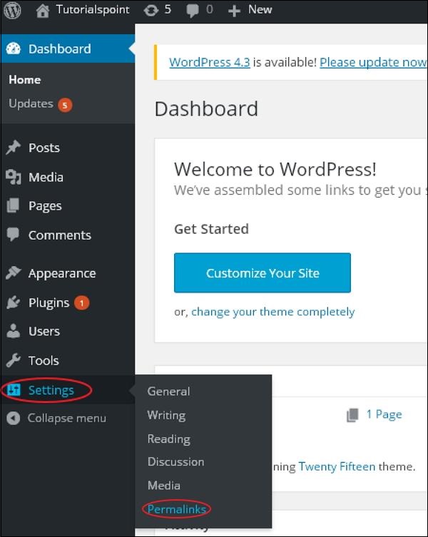 WordPress 设置链接