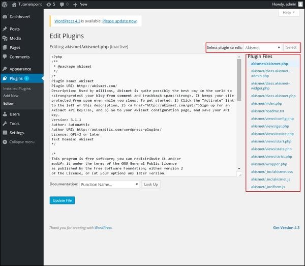 WordPress 插件设置