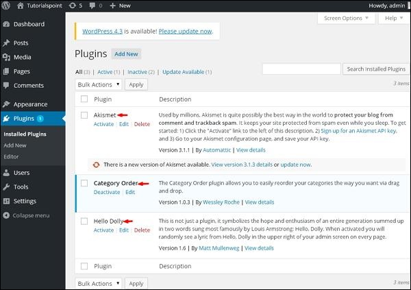 WordPress 查看插件