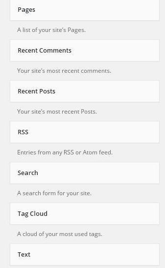 WordPress 小工具管理