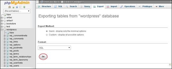 WordPress 备份与恢复