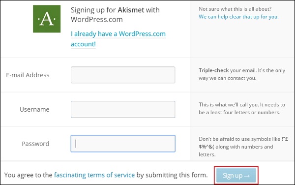 WordPress 垃圾邮件保护