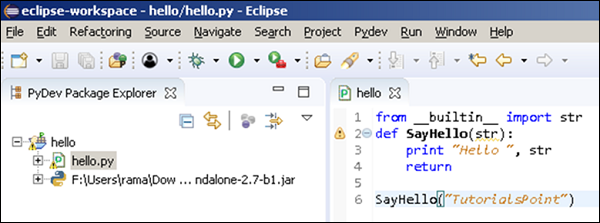 Jython 一个Eclipse项目