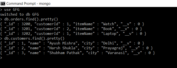 MongoDB使用Node.js进行查找