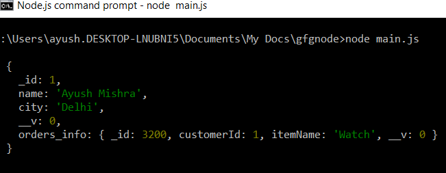 MongoDB使用Node.js进行查找