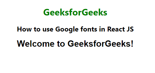 如何在ReactJS中使用Google字体