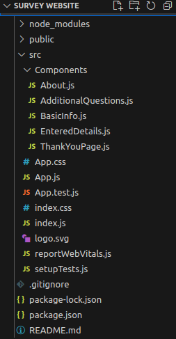 ReactJS 使用的调查网站