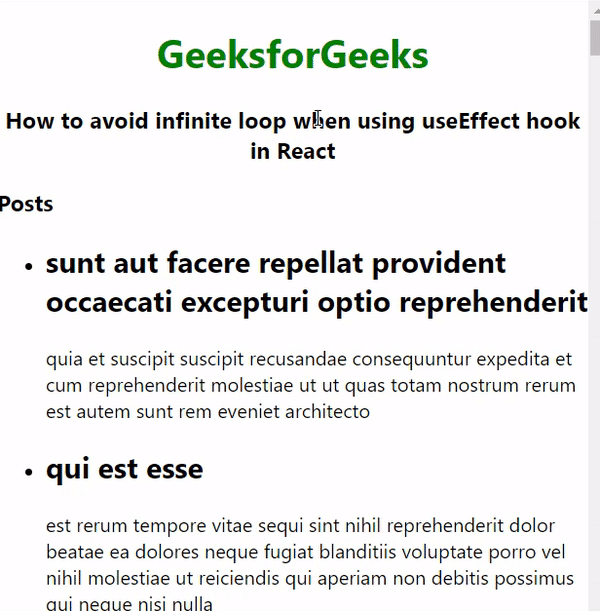 在ReactJS中如何避免在使用useEffect()时出现无限循环