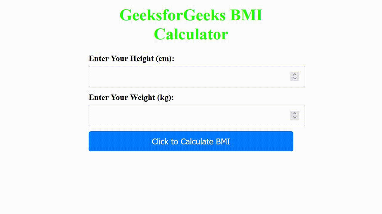 使用React的BMI计算器