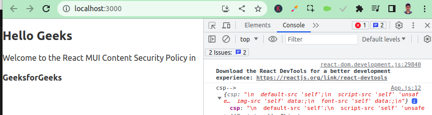 React MUI 内容安全策略