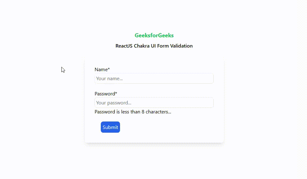 React.js Chakra UI表单验证