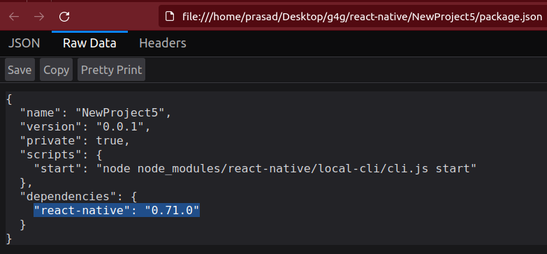 如何检查React Native的版本