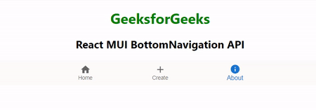 React MUI BottomNavigation API