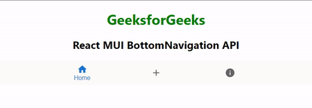 React MUI BottomNavigation API