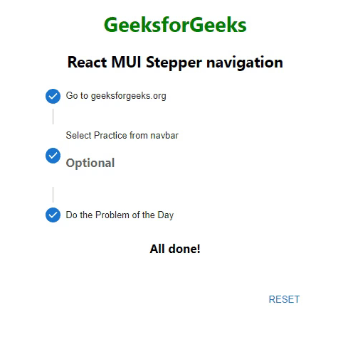 React MUI Stepper Navigation