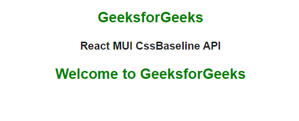 React MUI CssBaseline API