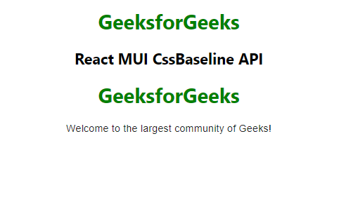 React MUI CssBaseline API