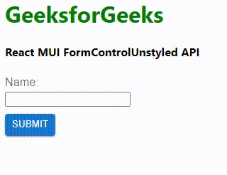 React MUI FormControlUnstyled API