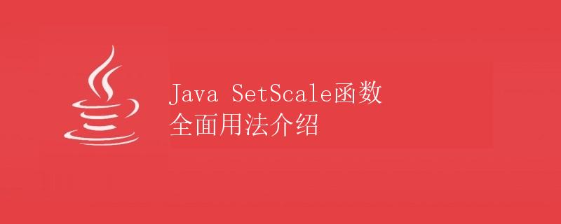 Java SetScale函数全面用法介绍