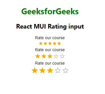 React MUI评分输入