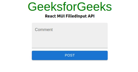 React MUI FilledInput API