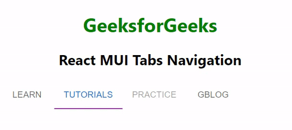 React MUI Tabs 导航