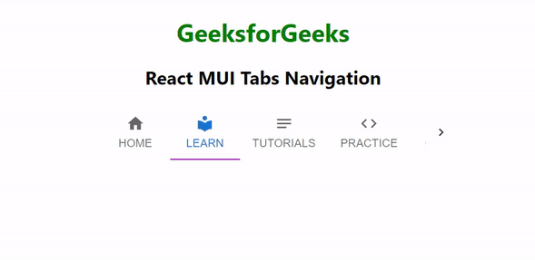 React MUI Tabs 导航