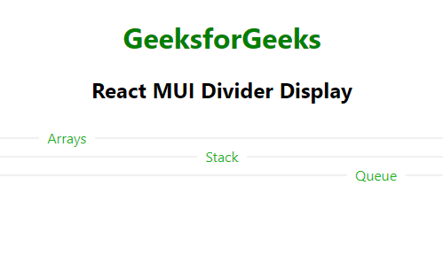 React MUI Divider Display