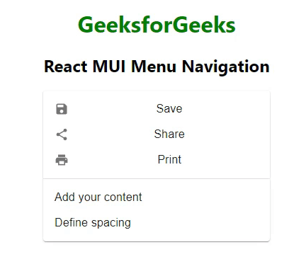 React MUI菜单导航
