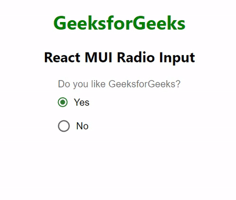 React MUI单选框输入