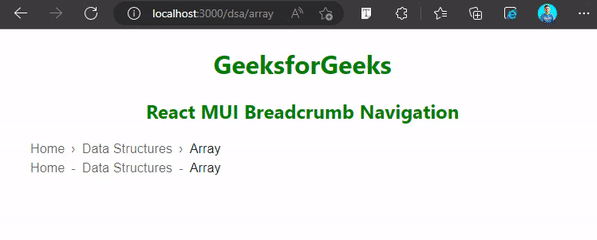 React MUI面包屑导航
