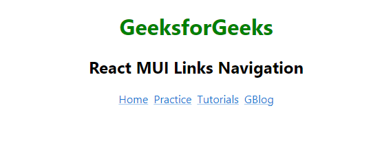 React MUI链接导航