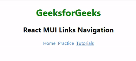 React MUI链接导航