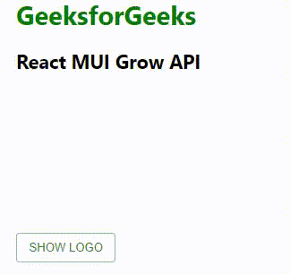 React MUI Grow API