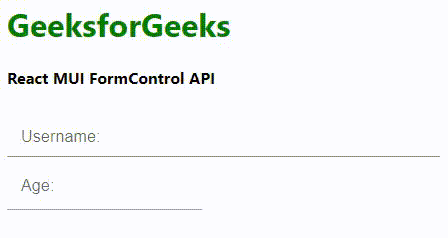 React MUI FormControl API