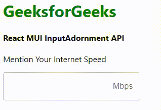 React MUI InputAdornment API
