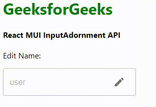 React MUI InputAdornment API