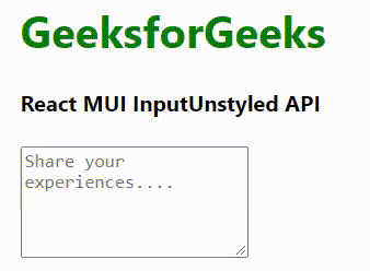 React MUI InputUnstyled API