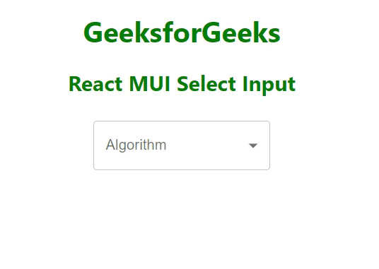 React MUI 选择输入