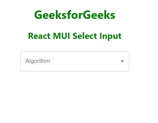 React MUI 选择输入