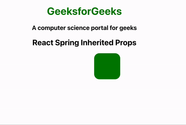 React Spring继承属性