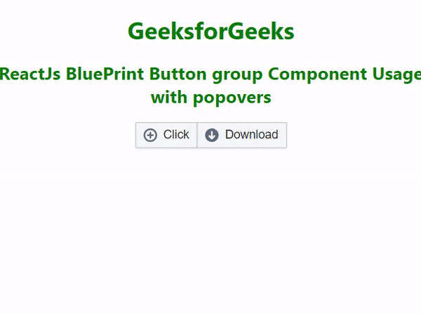 React.js Blueprint Button组件与popovers的使用