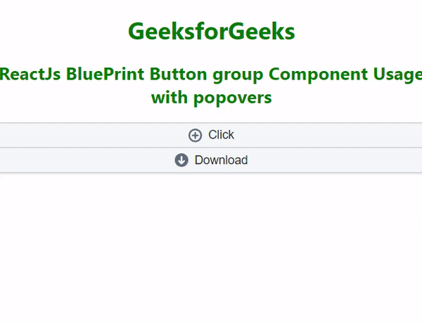 React.js Blueprint Button组件与popovers的使用