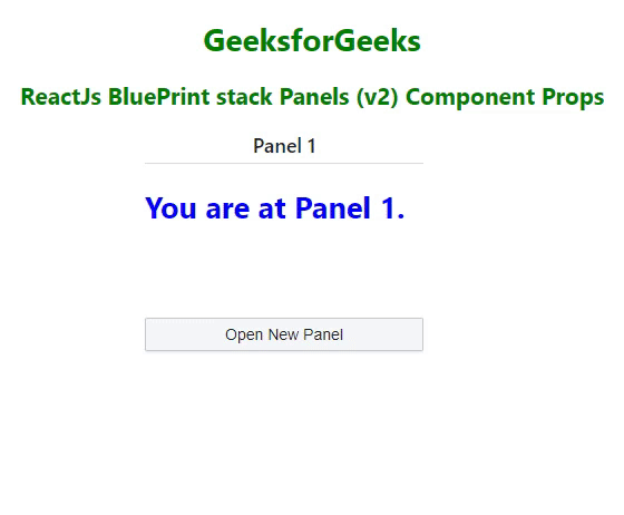 React.js Blueprint 面板堆叠 (v2) 组件属性