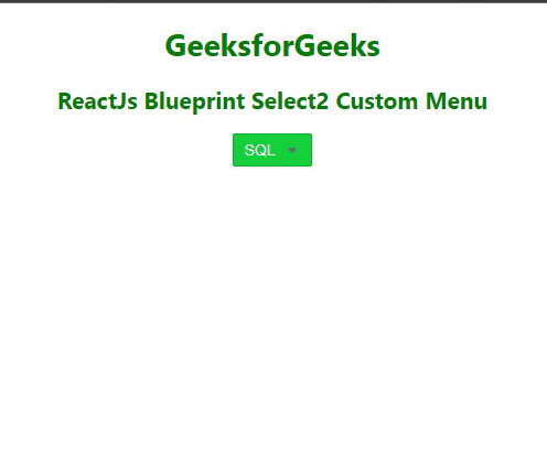 React.js Blueprint Select2自定义菜单