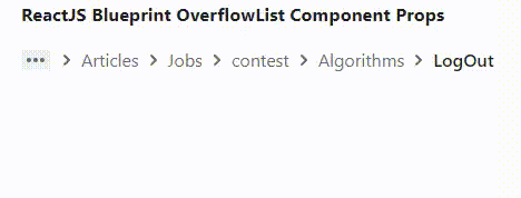 React.js蓝图溢出列表组件Props